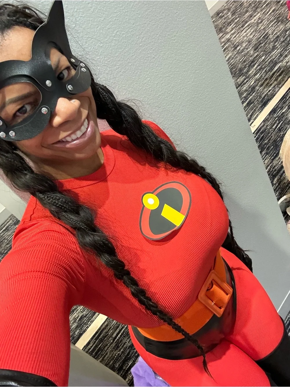 Red Incredibles Superhero Woman  & Kids Haloween Costume